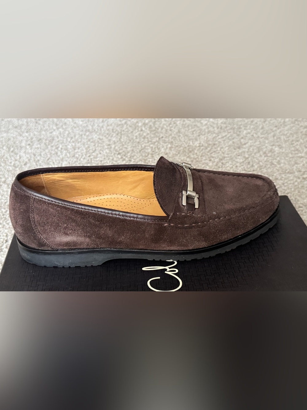 Cole Haan Brown Suede Bit Loafers